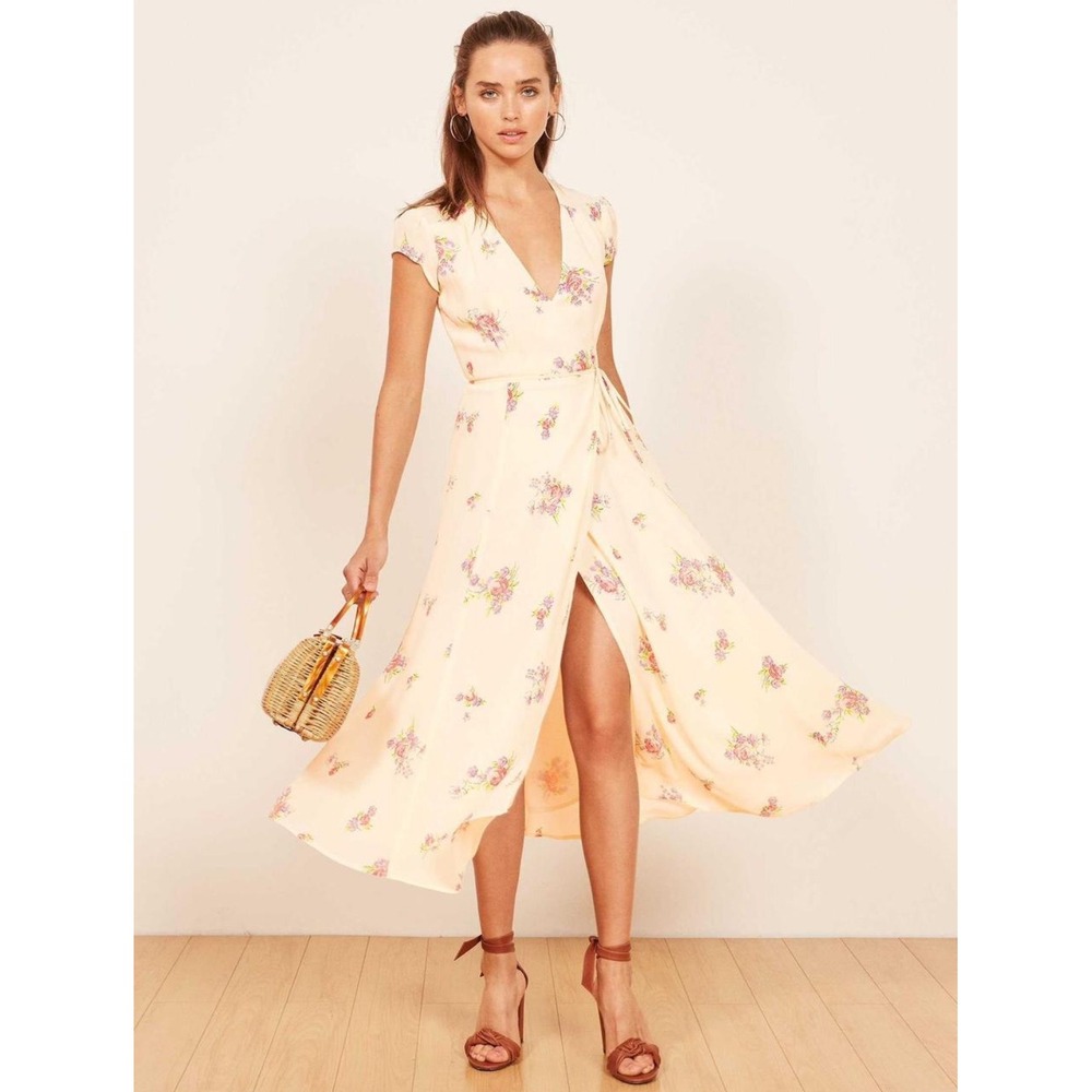 Women's‎ floral Reformation Corina wrap dress XS
